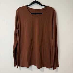 Dovetail Workwear Women's Long Sleeve Shirt Top Orange Brown‎ XXL